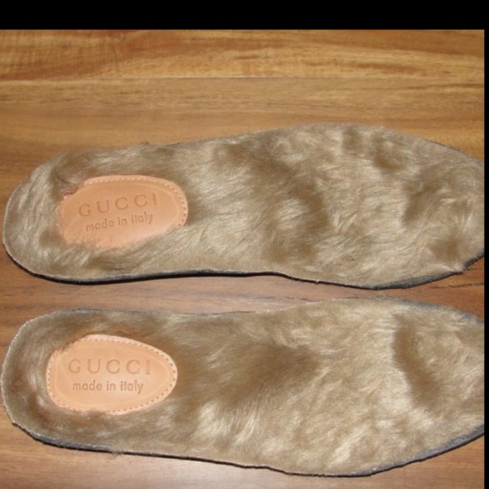 Limited Edition GUCCI MEN'S ACE FUR LEATHER SNEAKERS 8.5 NEW - Picture 6 of 7